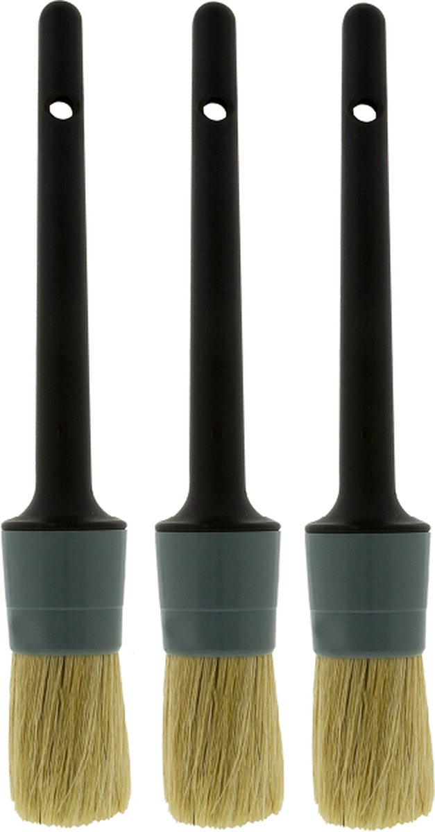 H&G set van 3 ronde kwasten – 18 mm – wegwerp – voor beits, lak, vernis, lijm etc.