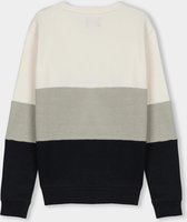 Tiffosi colorblock sweater ecru, groen, zwart maat 152