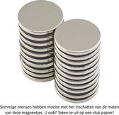 Ronde platte neodymium magneten 20 stuks - 15 x 3 mm - zeer sterk - neodymium magneet - koelkast - whiteboard