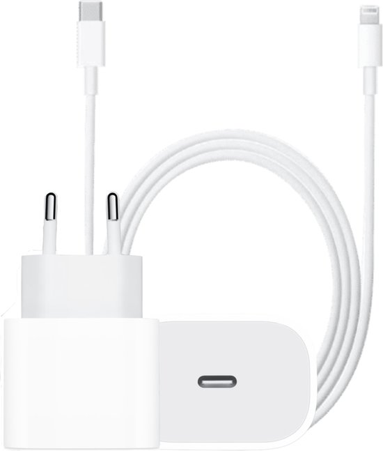Turbulentie vermoeidheid Tijdens ~ iPhone Oplader Kabel - Oplaadstekker met iPhone Kabel 1 Meter - USB-C  Adapter... | bol.com