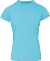 Basic ronde hals t-shirt comfort colors blauwe voor dames - Dameskleding t-shirt blauwe S (36/48)
