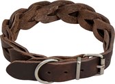 Animal Boulevard Hondenhalsband country leer gevlochten - 25mmx36-64 cmBruin- 25mmx36-43 cm