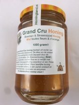 Honingland : Grand Cru Bloemen & Sinaasappel Honing, Miel toutes fleurs & d’orange.   1000 gram
