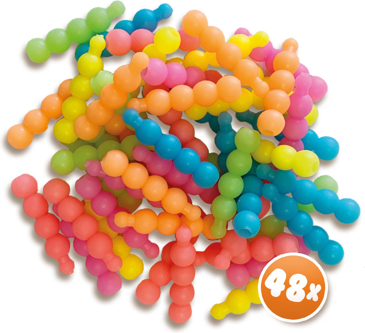 SES Creative – Pop Beads – 48 stuks – Sensorisch Speelgoed – Kettingen en Armbandjes Maken – Makkelijk in Elkaar te Klikken – Sieraden Knutselset vanaf 3 jaar — cadeau in Spellen & Speelgoed - foto 2