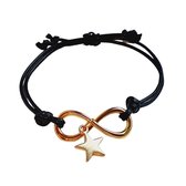 Kerstcadeau - Armband Infinity Gold Star - dames armband – Armband dames – Infinity armband - Cadeau voor Vrouw - Moeder - Sinterklaas - Kerst – Geschenk kerstmis – Armband sterret
