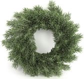 A-klasse Kerstkrans met verlichting - Kerstkrans - Kerstkrans met Verlichting Buiten - Kerstkrans Buiten - Groen/Grijs - 25CM