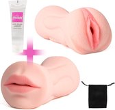 Tight Tiffany Pocket Pussy - sex toys voor mannen - GRATIS glijmiddel t.w.v. €12,95 mastrubator voor man - 3D Mondje en Vagina 2 in 1 - Super realistisch