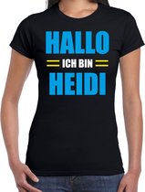 Apres ski t-shirt Hallo ich bin Heidi zwart  dames - Wintersport shirt - Foute apres ski outfit/ kleding/ verkleedkleding XL