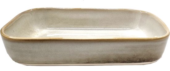 Cactula mooie stoneware geglazuurde ovenschaal grijs 16 x 23 cm | bol.com