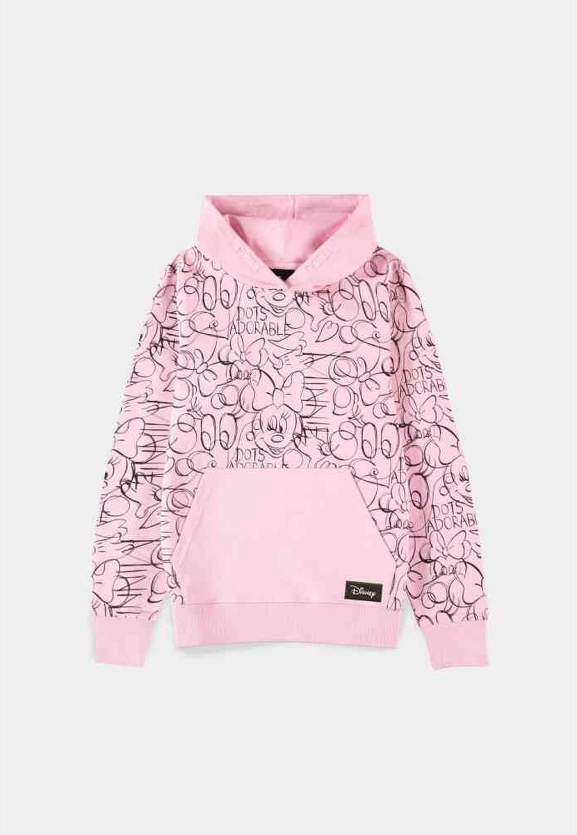 Disney Mickey Mouse Kinder hoodie/trui -Kids 134- Minnie Mouse Roze