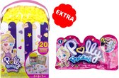 Polly Pocket Popcorn speelset met Blind Bag - Voordeelbundel - Meer dan 18 accessoires - Tiny World
