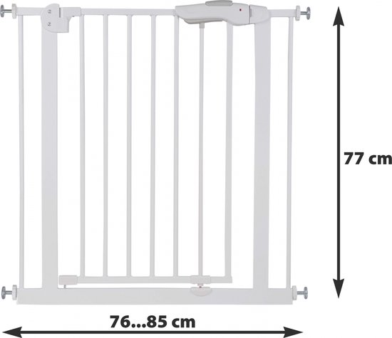 ADSafety Traphekje Zonder Boren - 76 t/m 124 cm - Wit - Test, Reviews