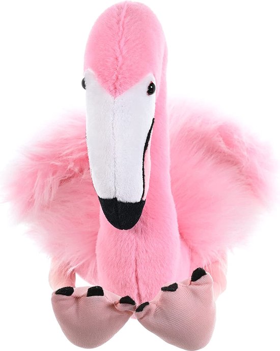 Wild Republic - Knuffel - Flamingo - 30 cm zittend - 50 cm lengte - Pluche  | bol.com
