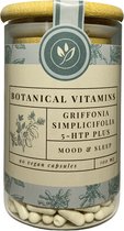 Griffonia Simplicifolia 5-HTP Plus - 90 capsules - 100 mg - Hoog gestandaardiseerd - Herbruikbare glazen Voorraadpot - Botanical Vitamins
