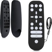 kwmobile hoes compatibel met Sony PlayStation 5 Media Remote - Siliconen anti-slip hoes voor afstandsbediening in zwart