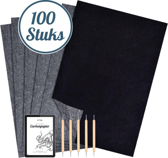 Trizzle  Carbonpapier 100 stuks Zwart A4 – Overtrekpapier - Hobby - Tekenen - kunst