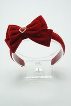 Fluweel luxe haarband – Donker rood fluweel – Luxe haarband – Luxe accessoire - Haarstrik - Bows and Flowers