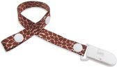 Baby Shark - Speenkoord - Giraffe Print - Bruin Wit