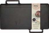 KitchenCraft World of Flavors Japanse teppanyaki bakplaat, gietijzer, zwart, 42,5 x 29 x 4,5 cm