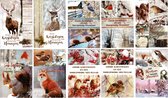 50 Luxe Kerst- en Nieuwjaarskaarten met Pen - 9,5x14cm - 10 x 5 dubbele kaarten met enveloppen - serie Goede Kerstdagen en een Voorspoedig Nieuwjaar