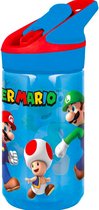 Super Mario tritan drinkfles / waterfles 480 ml - 18 cm hoog