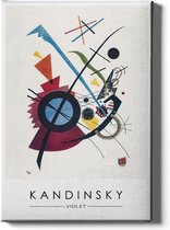 Walljar - Wassily Kandinsky - Violet - Muurdecoratie - Canvas schilderij