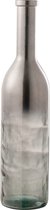 J-Line Vaas Fles Glas Metallic Grijs Medium
