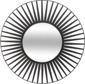 Zonnespiegel zwart 50 cm - Stevig Metaal -  D. 50,2 x D. 2 cm - Zwart - Kerst - cadeau- kado