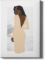Walljar - Dress Back - Muurdecoratie - Canvas schilderij