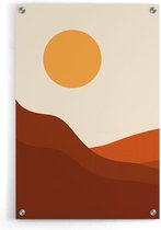 Walljar - Boho Desert I - Muurdecoratie - Plexiglas schilderij