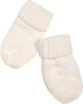 Nursery Time - Gebreide Baby Wantjes - Mt 62/68 - Roomwit