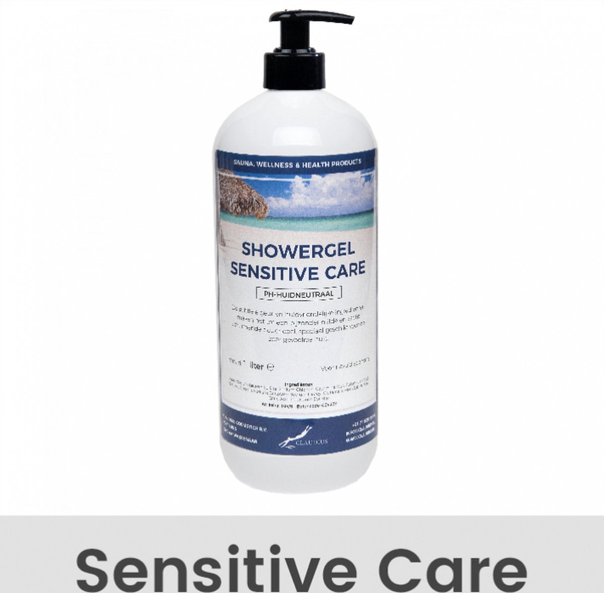 Shower gel - 1 liter - sensitive care - ph huidneutraal - met pomp