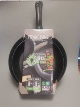 FRYING PANS 24CM & 28 cm set 98 % alumium