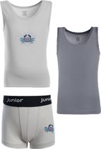 Junior - Ondergoedset - Egyptisch katoen - Grijs - 15/16 jaar