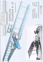 bouwplaat, modelbouw in karton, Vliegtuig Zeppelin Staaken R.VI, schaal 1/50