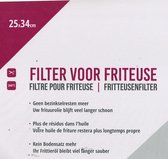 filter set 2/ voor friteuse  25x34 cm/ 260oC/ kan geknipt worden