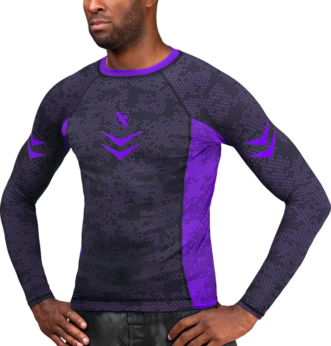 Hayabusa Arrow Ranked Long Sleeve Rashguard - Paars - maat M