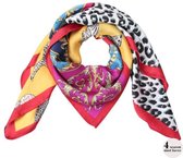 Bandana met print Cleo | zijden sjaaltje | bandana | multi color | print | scarf | haarband