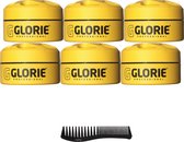 Glorie Fixation Dry Styling Wax One Million 6 stuks + Gratis Styling Comb