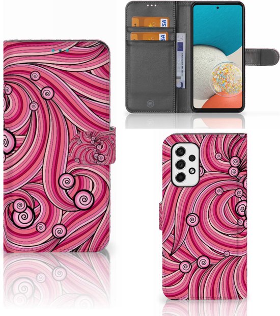 Kietelen Vertrouwen op Tandheelkundig Hoesje ontwerpen Samsung Galaxy A53 GSM Hoesje Swirl Pink | bol.com