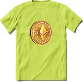 Ethereum Coin - Crypto T-Shirt Kleding Cadeau | Dames / Heren / Unisex | Bitcoin / Ethereum shirt | Grappig Verjaardag kado | BTC Tshirt Met Print | - Groen - L