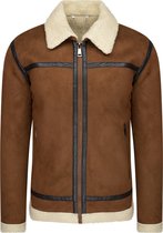 Heren jas - heren jack - Sherpa - Jacket men - bruin