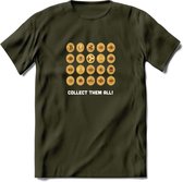 Bitcoin Coins - Crypto T-Shirt Kleding Cadeau | Dames / Heren / Unisex | Bitcoin / Ethereum shirt | Grappig Verjaardag kado | BTC Tshirt Met Print | - Leger Groen - S