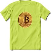 Bitcoin Coin - Crypto T-Shirt Kleding Cadeau | Dames / Heren / Unisex | Bitcoin / Ethereum shirt | Grappig Verjaardag kado | BTC Tshirt Met Print | - Groen - XL