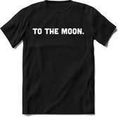 To The Moon - Crypto T-Shirt Kleding Cadeau | Dames / Heren / Unisex | Bitcoin / Ethereum shirt | Grappig Verjaardag kado | BTC Tshirt Met Print | - Zwart - L