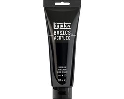 Liquitex 88700222 Basics Acrylverf Mars Black – 250 ml | Kunstenaars Acrylverf | Middelmatige Viscositeit | Lichtechte Kleur voor Schilderen & Canvas