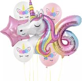 Unicorn Ballonnen - Eenhoorn Versiering - 6 jaar - Verjaardagsversiering- Feest - Eenhoorn - Folieballonnen - Helium Ballon - Meisje - Heliumba- Kinderverjaardag - Thema Feest - Ki