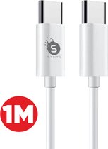Synyq - 2X USB-C Data- en Laadkabel - 2.4A Snellader Kabel - Fast en Quick Charge Oplaadkabel - Oplaadsnoer Telefoon - USB-C - USB C kabel 1 meter