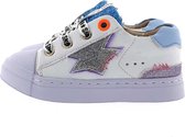 Sneakers | Meisjes | White Light Blue | Leer | Shoesme | Maat 26