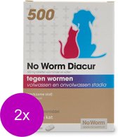 No Worm Diacur 500 Hond En Kat - Anti wormenmiddel - 2 x 10 tab